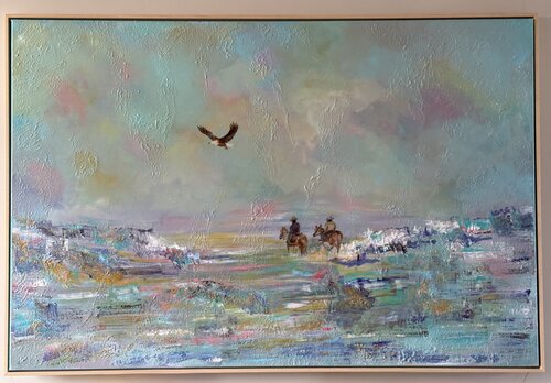 Riders Of The Open Sky van Anniek Cornelissen, Schilderij te koop op Singulart