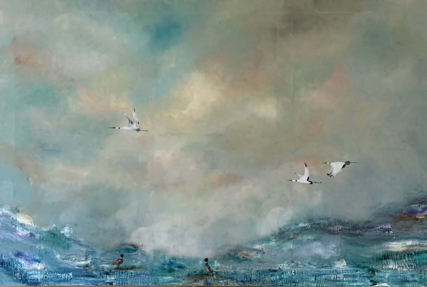 CORNEA art - Azure Serenity Anniek Cornelissen Originalgemälde zu verkaufen