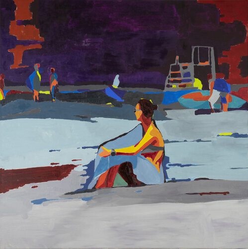 SURFER’S AFTERNOON by Ewa Krzywińska, Painting for Sale on Singulart