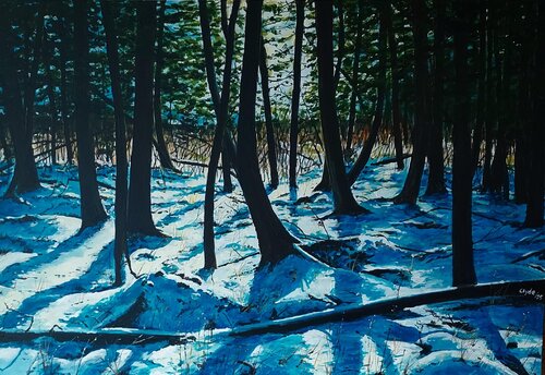 A walk through the cedars von Clyde Smith, Malerei kaufen auf Singulart