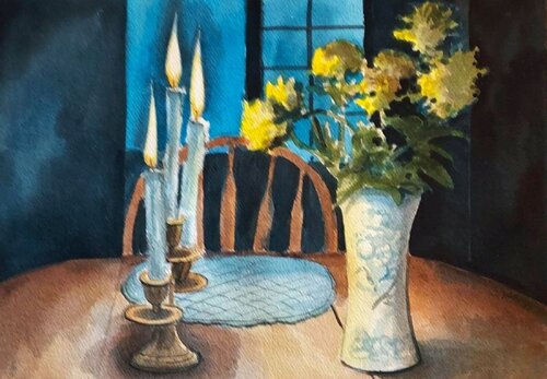By candlelight di Clyde Smith, Pittura in vendita su Singulart