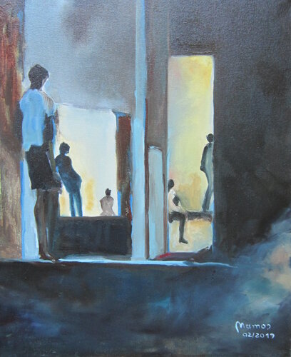 L'Attente van Lucia Mamos-Moreaux, Schilderij te koop op Singulart