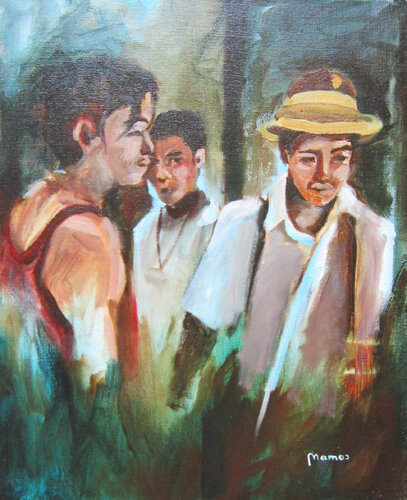 L'Etonnement van Lucia Mamos-Moreaux, Schilderij te koop op Singulart