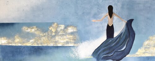 RÊVE EN BLEU van Katharina Rochat, Schilderij te koop op Singulart