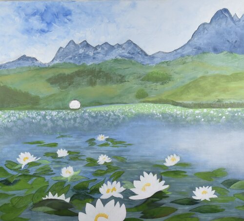 TARASPERSEE (Unterengadin CH) van Katharina Rochat, Schilderij te koop op Singulart