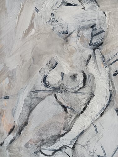 pulling up her stockings by rob Jacobs, Work on Paper for Sale on Singulart