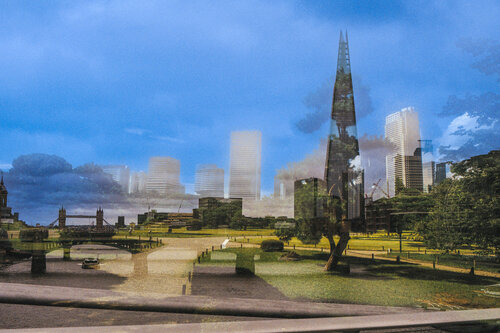 The Cities n1 Blue par Pavel Golovkin, Photographie en vente sur Singulart