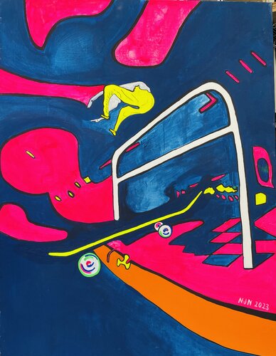 Le grand saut von Nicolas Jais-Nielsen, Malerei kaufen auf Singulart
