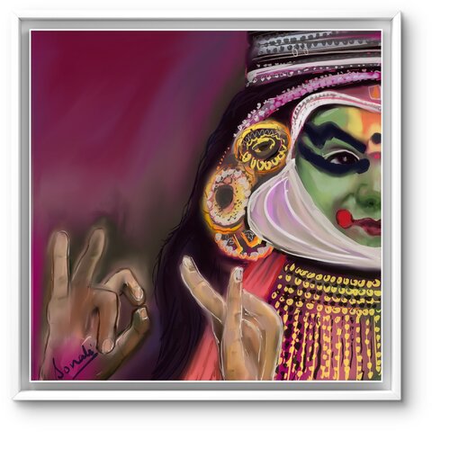 Kathakali dance hand gesture von Sonali Jain, Digital kaufen auf Singulart