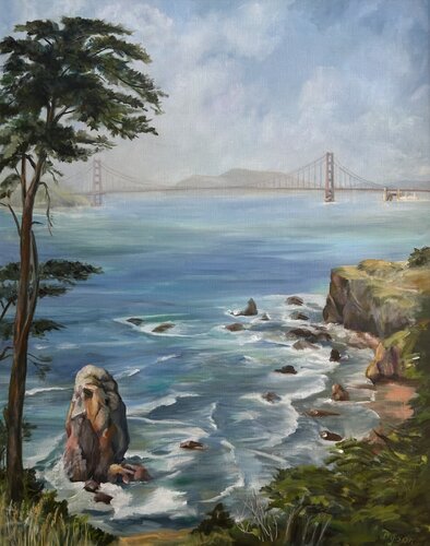 Golden Gate Bridge by Deirdre Dyson, Painting for Sale on Singulart