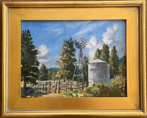 Zuni Mountains "Oasis", NM di Deirdre Dyson, Pittura in vendita su Singulart