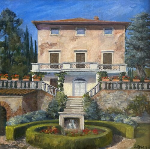 Tuscan Villa, Italy by Deirdre Dyson, Painting for Sale on Singulart
