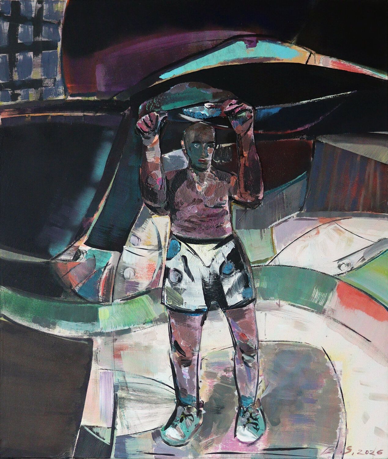 Ich hab Euch etwas mitgebracht Bernd Schlothauer Original painting for sale