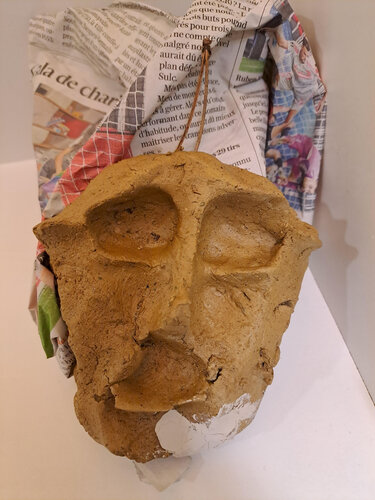Masque en terre argileuse by Dominick Poulain, Other Media for Sale on Singulart