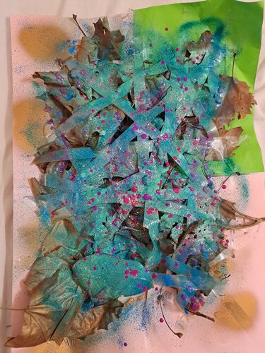 L'automne et les feuilles de Dominick Poulain, Obra en papel a la venta en Singulart