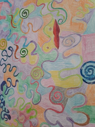 Abstraction ,regard dans le ciel von Dominick Poulain, Zeichnungen kaufen auf Singulart