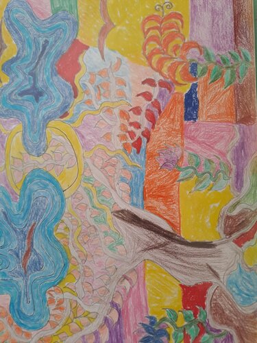 L'arbre et son pourtour flamboyant di Dominick Poulain, Opera su carta in vendita su Singulart