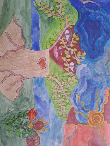 Y a t'il quelqu'un dans le ciel by Dominick Poulain, Painting for Sale on Singulart