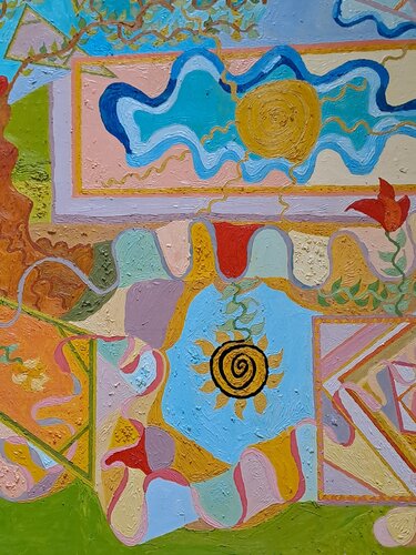 Entre ciel et terre van Dominick Poulain, Schilderij te koop op Singulart