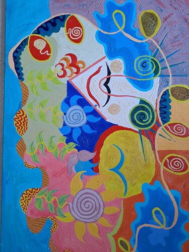 Représentation divine by Dominick Poulain, Painting for Sale on Singulart