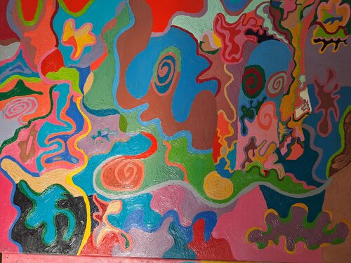 Les barbes à papa by Dominick Poulain, Painting for Sale on Singulart