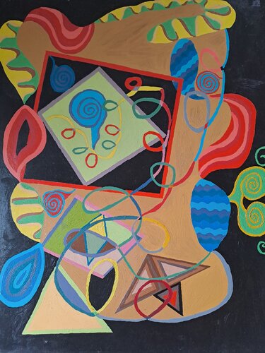 Abstraction 10 by Dominick Poulain, Painting for Sale on Singulart