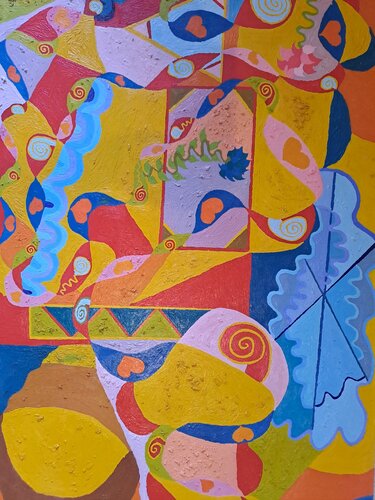 Abstraction 9 by Dominick Poulain, Painting for Sale on Singulart