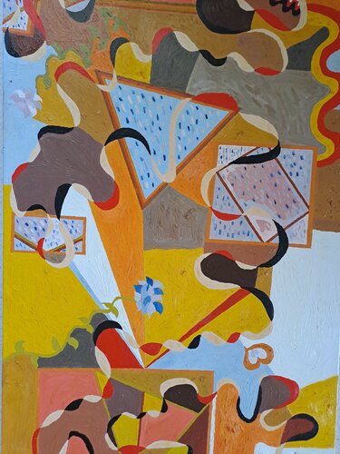Miro et moi de Dominick Poulain, Pintura a la venta en Singulart