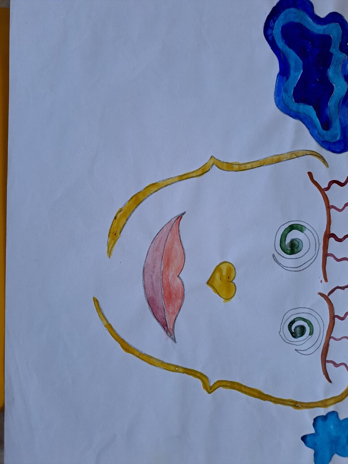 Un visage dans le ciel Dominick Poulain Work on Paper for sale