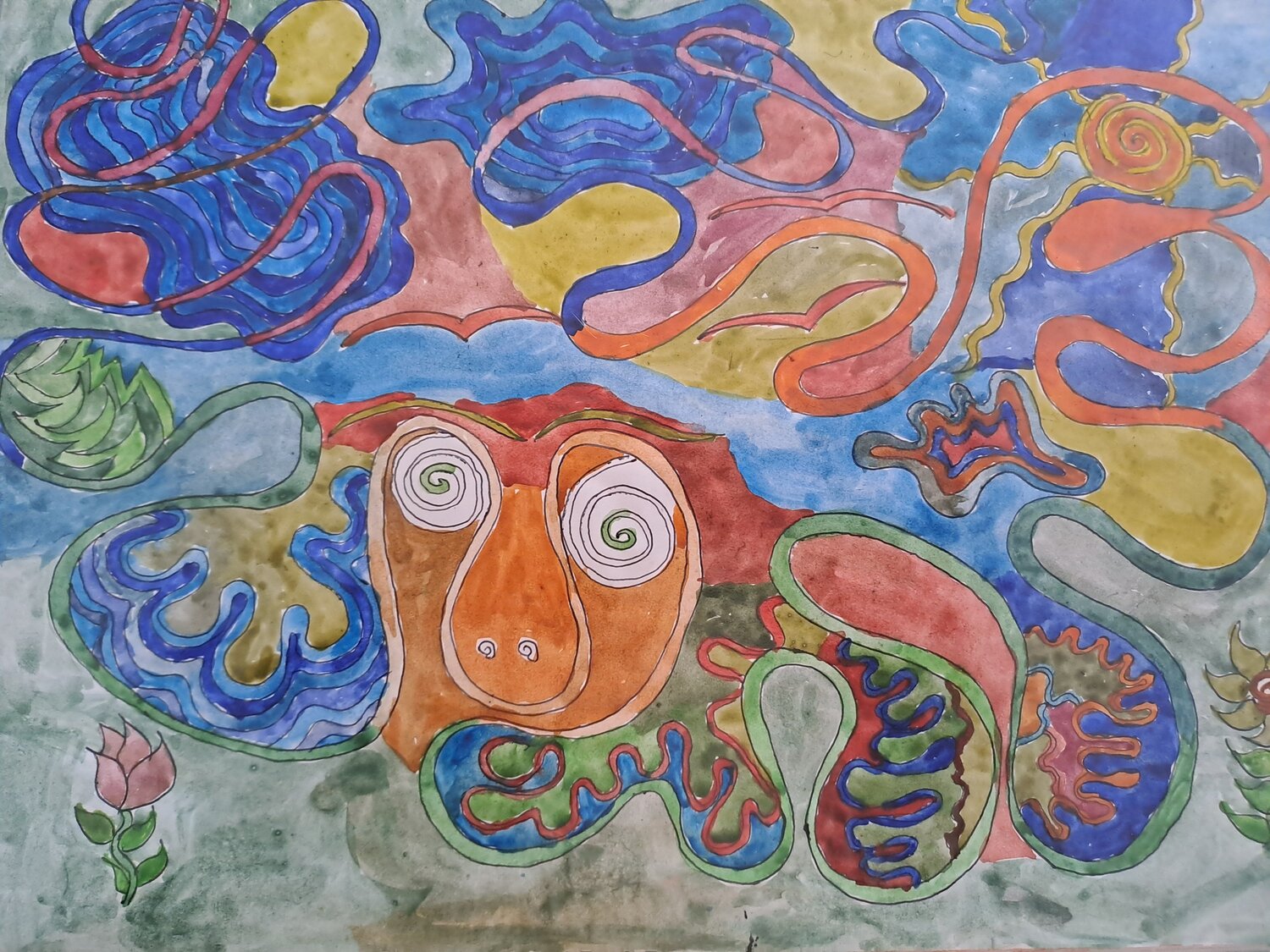 Le regard surpris Dominick Poulain Work on Paper for sale