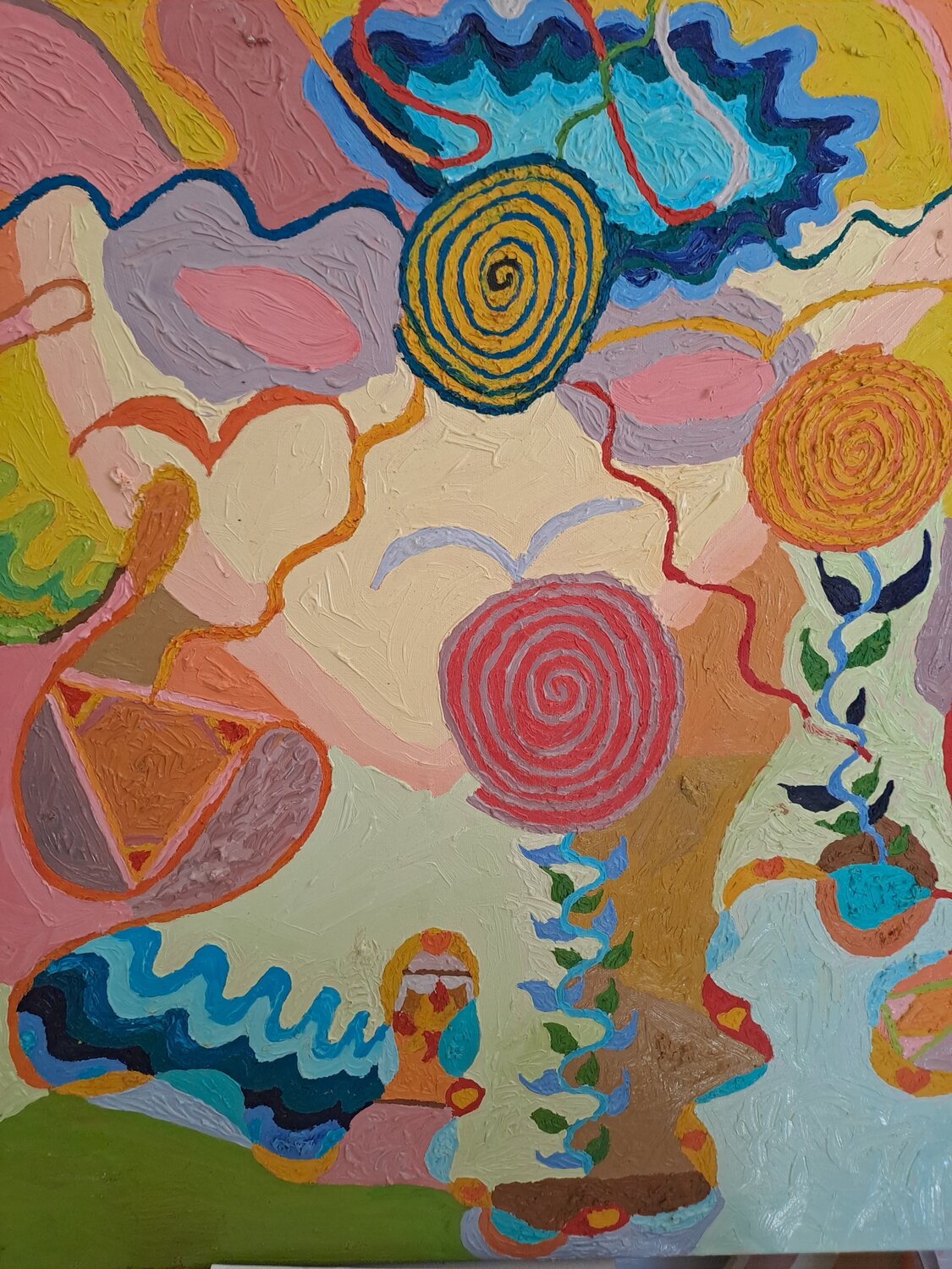 Ciel ombrageux et colérique Dominick Poulain Peinture originale à vendre