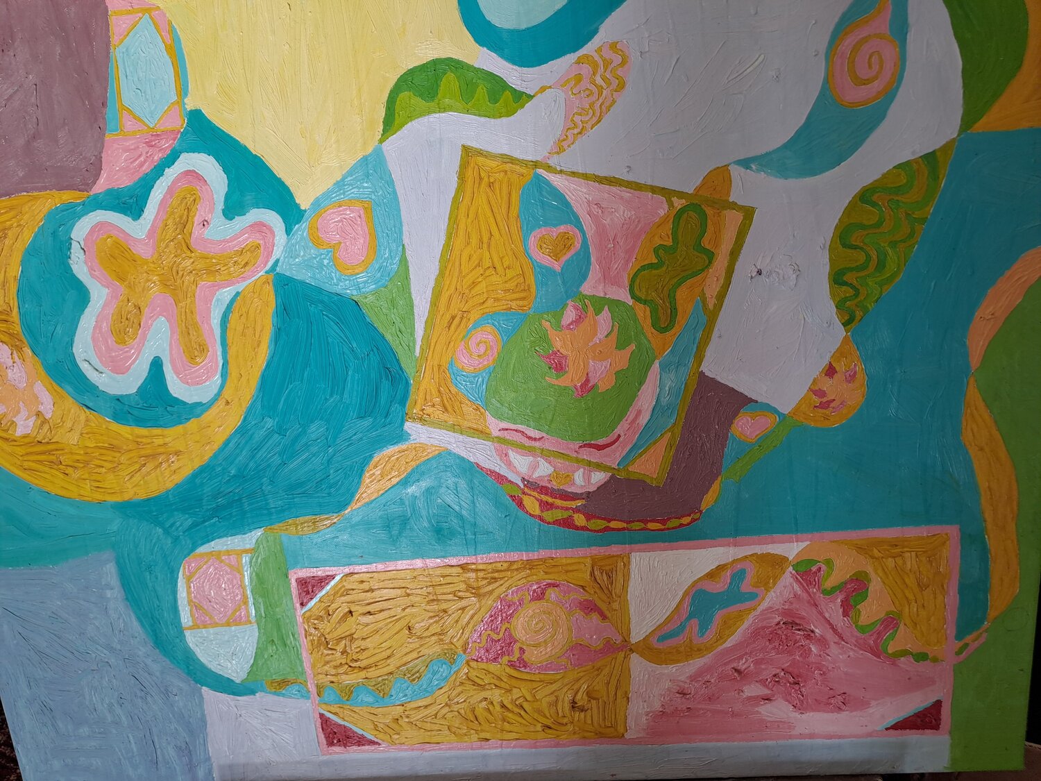 Abstraction numéro 10 Dominick Poulain Peinture originale à vendre