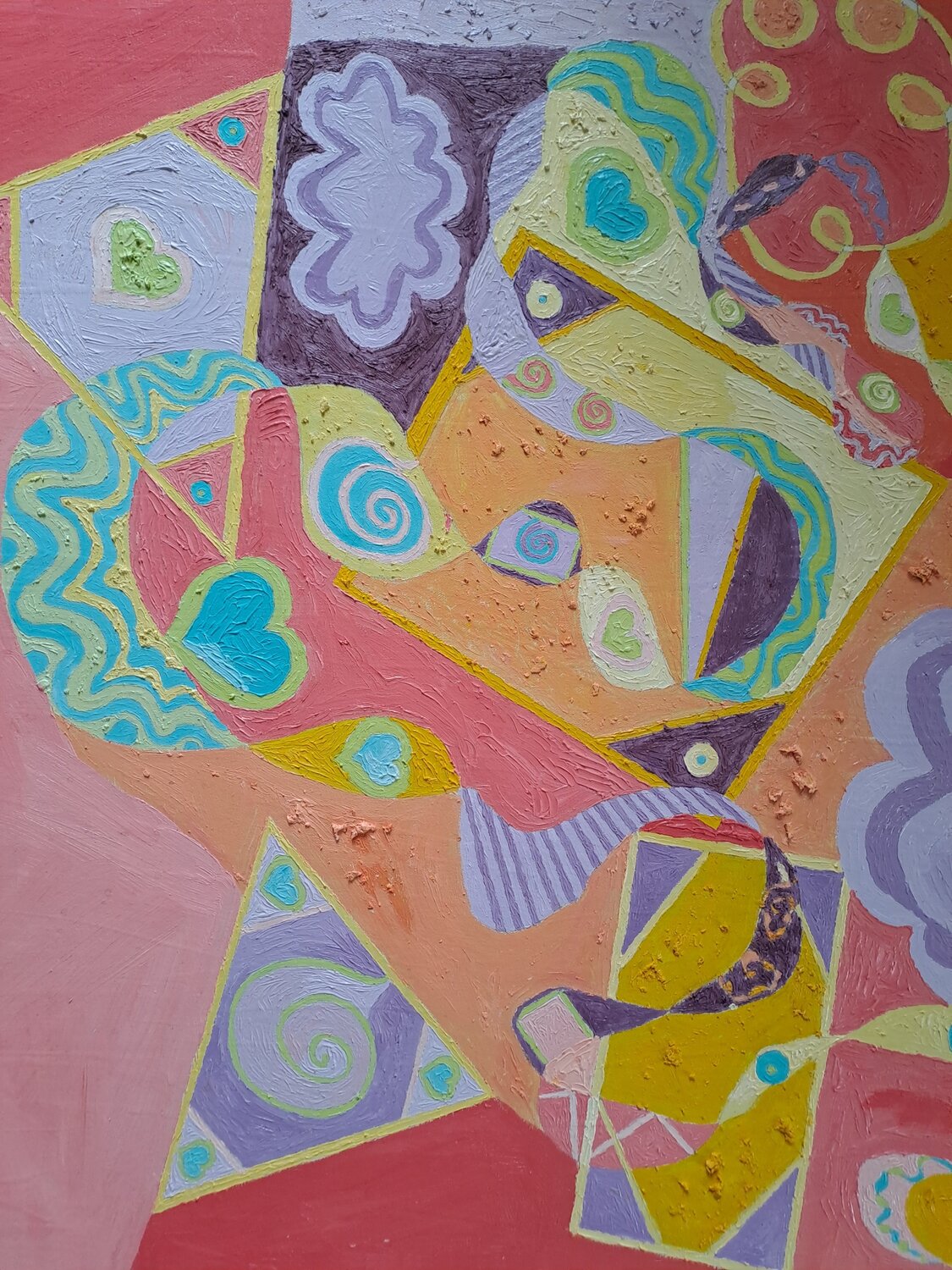 Abstraction 18 Dominick Poulain Original painting for sale