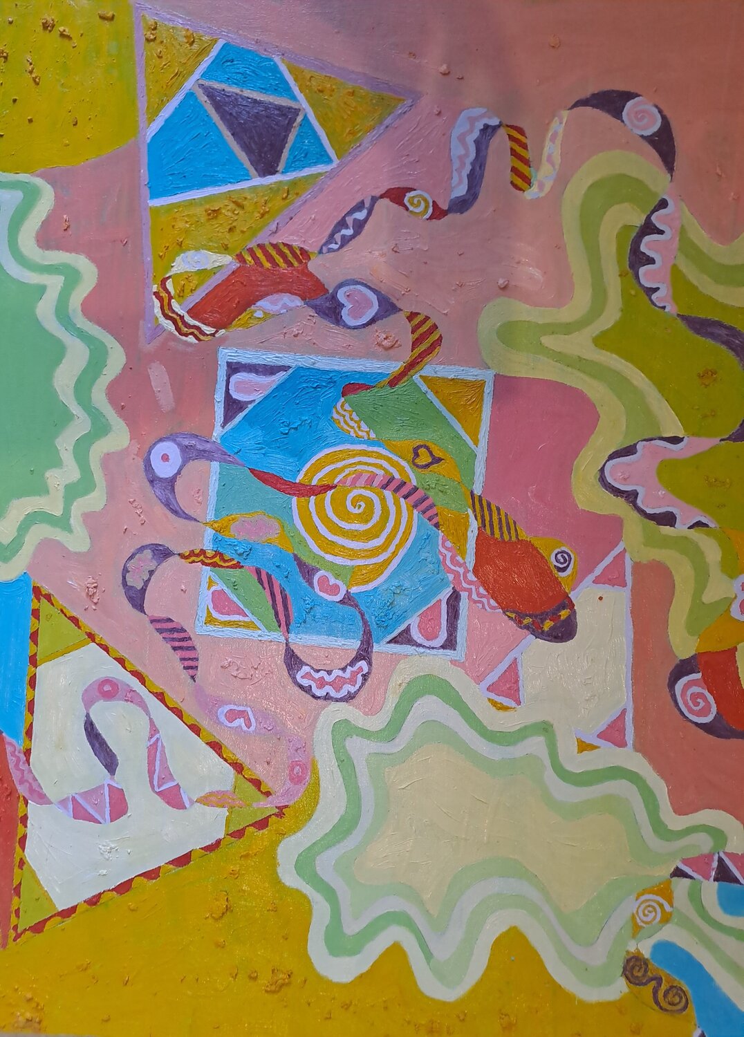 Abstraction 17 Dominick Poulain Original painting for sale