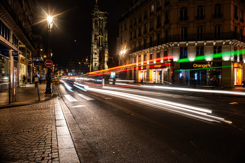 Modern Light Trails, Ancient Stones by Yann Gourvennec, Photography for Sale on Singulart