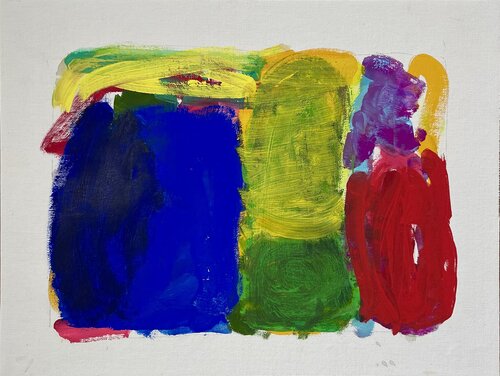 Red and Blue I von Leona Zeller, Malerei kaufen auf Singulart