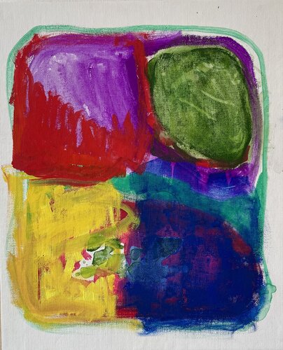 Red and Blue II von Leona Zeller, Malerei kaufen auf Singulart