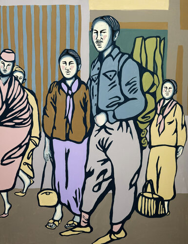 Soldier in Town di Carla Buis, Pittura in vendita su Singulart