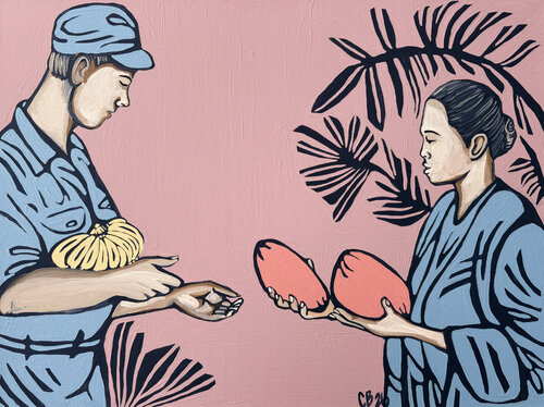 Dos Melones van Carla Buis, Schilderij te koop op Singulart