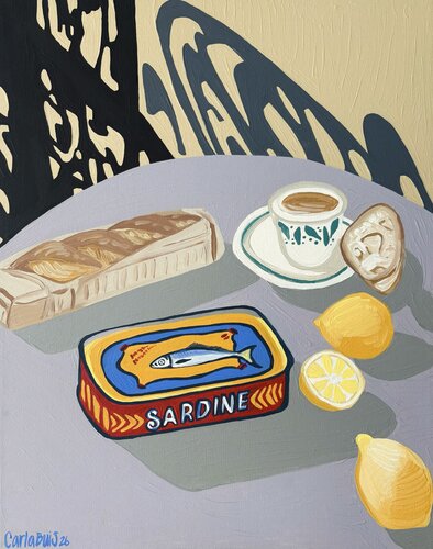 Sardine on siesta by Carla Buis, Painting for Sale on Singulart