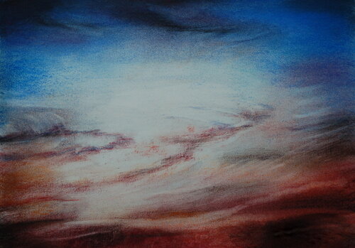 Himmel-Violett-blau von Sylvia Richter, Malerei kaufen auf Singulart