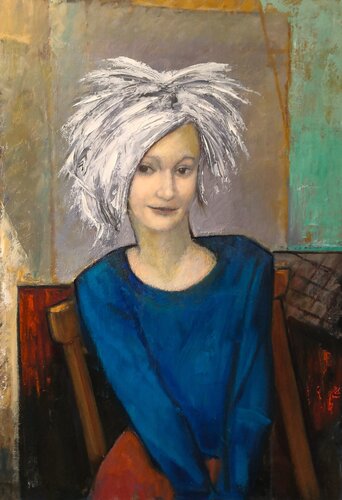 DO YOU WANT ME TO LOOK DIFFERENT? [27" x 39"] di Jemal (Džemal) Gugunava, Pittura in vendita su Singulart