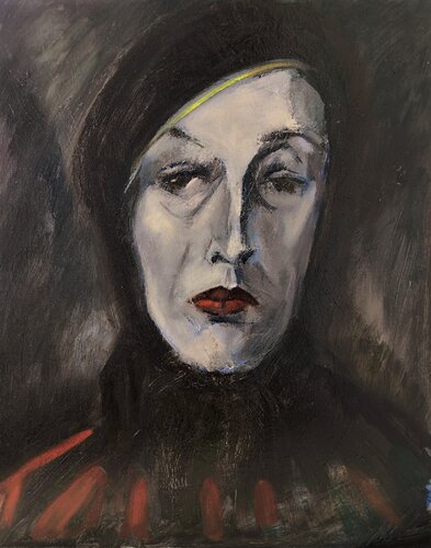 WHAT'S DONE CANNOT BE UNDONE [15.7 x 19.6"] di Jemal (Džemal) Gugunava, Pittura in vendita su Singulart