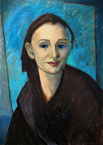 KLARA [19.7" x 27.5"] by Jemal (Džemal) Gugunava, Painting for Sale on Singulart
