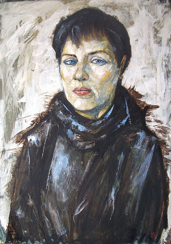 COVERED IN WHITE [19.7" x 27.5"] von Jemal (Džemal) Gugunava, Malerei kaufen auf Singulart