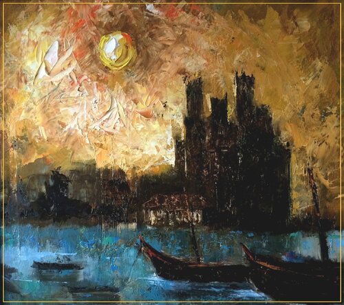 FORTRESS BY THE SEA. STUDY [15.7" x 13.4"] di Jemal (Džemal) Gugunava, Pittura in vendita su Singulart