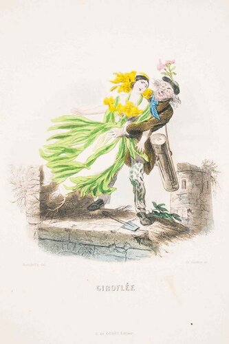 Giroflée - Les Fleurs Animées Vol.II by Jean-Ignace-Isidore Gérard, Print for Sale on Singulart