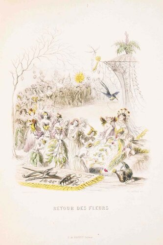 Retour des Fleurs - Les Fleurs Animées Vol.II di Jean-Ignace-Isidore Gérard, Stampa in vendita su Singulart