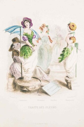 Traite des Fleurs - Les Fleurs Animées Vol.II by Jean-Ignace-Isidore Gérard, Print for Sale on Singulart