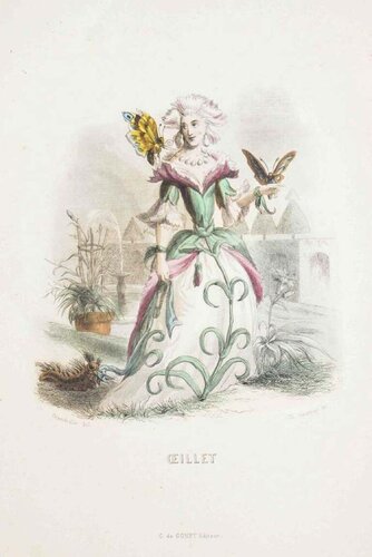 Oeillet - Les Fleurs Animées Vol.I par Jean-Ignace-Isidore Gérard, Édition en vente sur Singulart